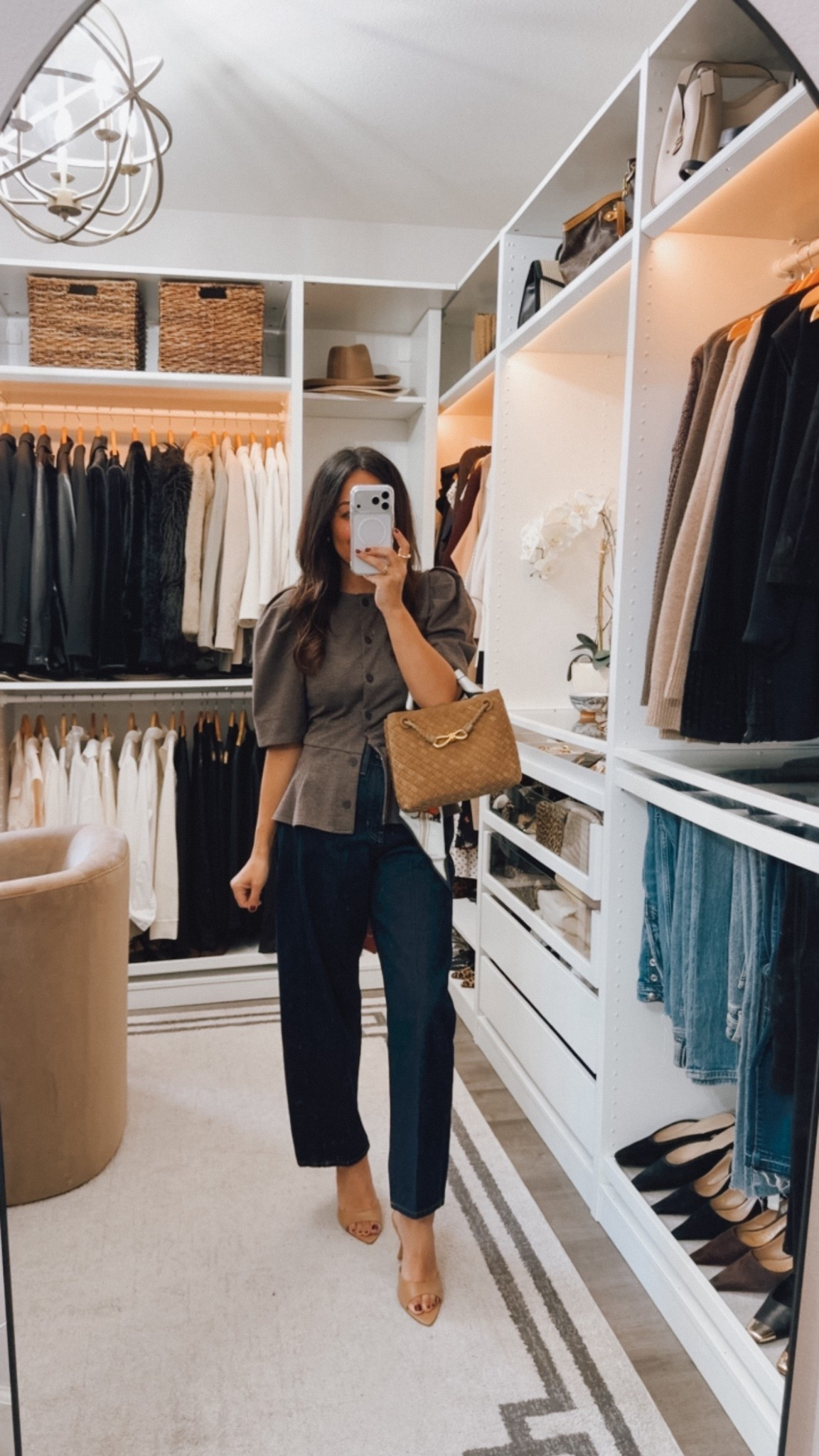 New Zara⭐️ love this peplum button down- fun details to pair with denim . Perfect for work or date night . I sized up to a medium 

#LTKootd #LTKOver40 #LTKSeasonal