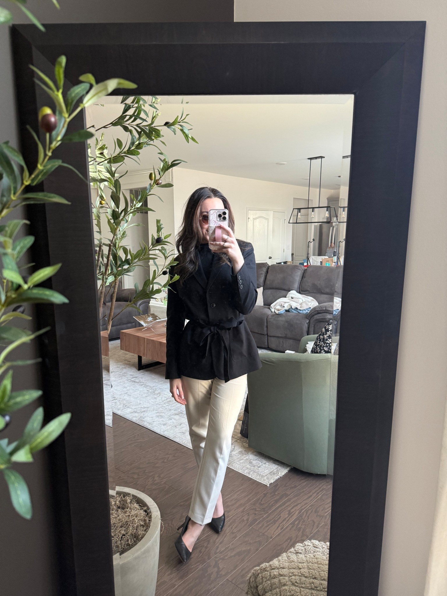 XS in blazer and pants. Pants are Zara ! 