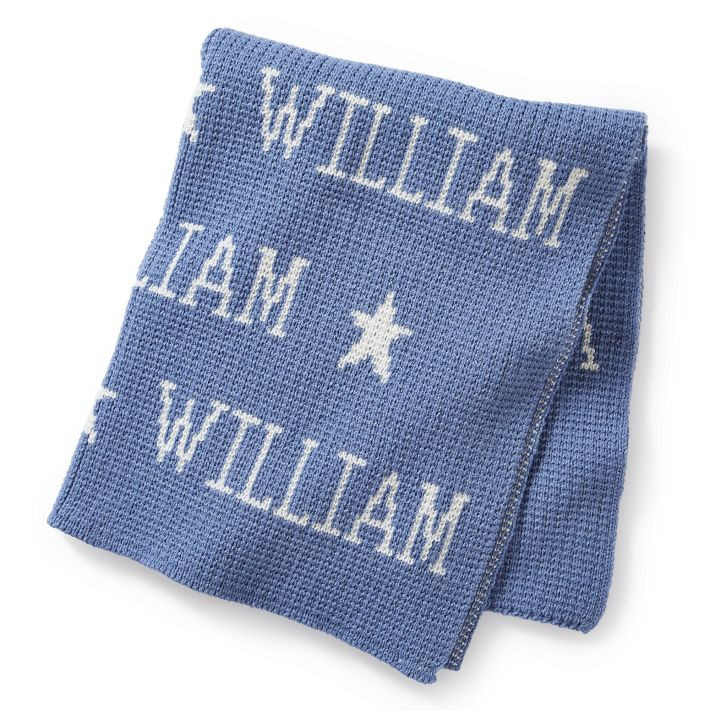 Personalized Knit Baby Blanket | Mark and Graham