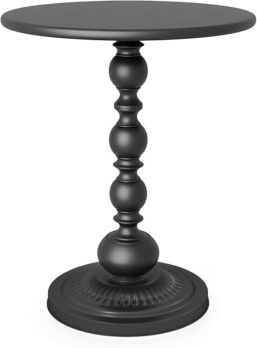 Funecy Metal Small End Table,Vintage Matte Black Round Side Table Nightstand for Bedside or Sofa,... | Amazon (US)