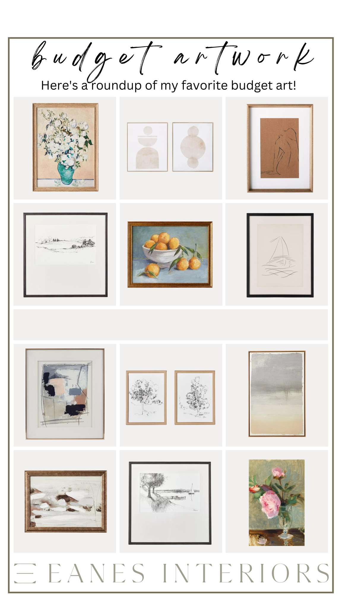 Budget art roundup! 

#budgetart #targetart #target #artwork #etsyart #framedart 

#LTKunder100 #LTKhome #LTKstyletip