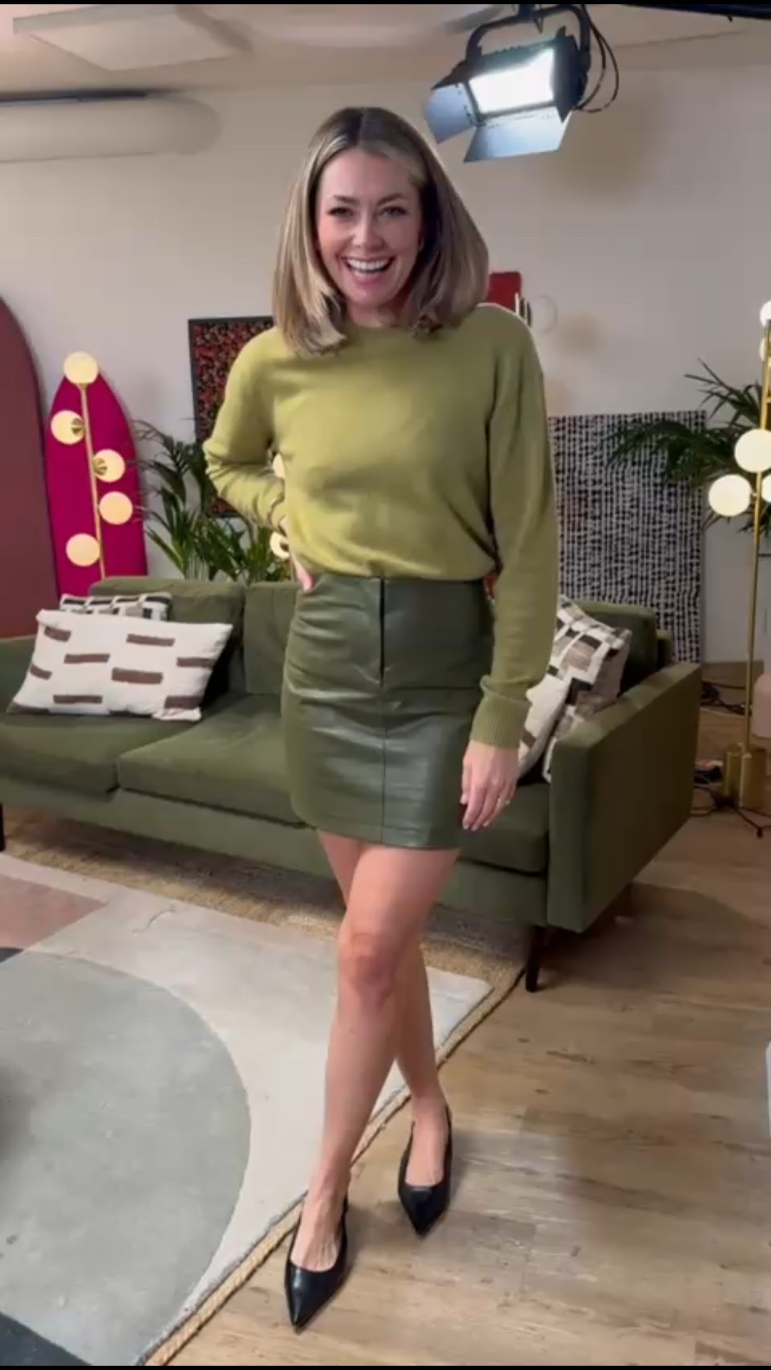 All M&S everything 💚 Loving this green-on-green moment from #DressTheNation – knit, leather skirt & slingbacks for effortless chic.

#LTKuk #LTKstyletip #LTKFashionMonth