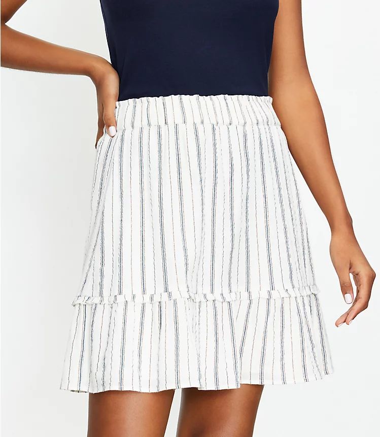 Striped Tiered Full Skirt | LOFT | LOFT