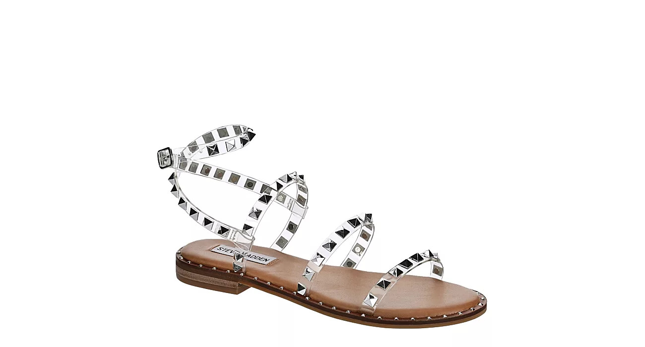 Steve Madden Womens Travel Gladiator Sandal - Clear | Rack Room Shoes