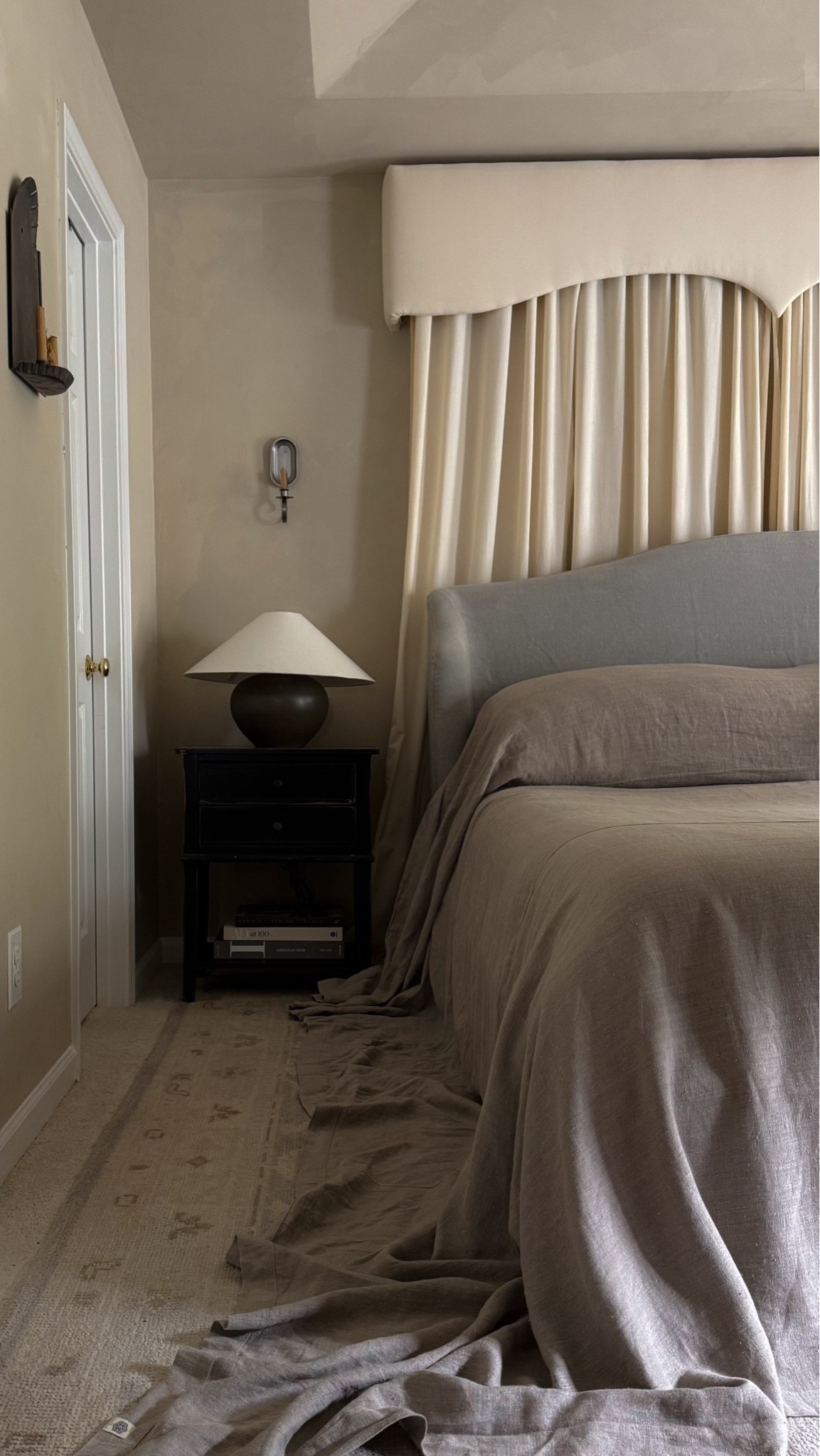 This stone-washed linen bedding gives the bedroom such a relaxed, luxurious feel. The warm taupe color, beautifully draped fabric, and casually rumpled texture create an elevated, lived-in bed that feels cozy, timeless, and effortlessly collected. One of my favorite luxury-looking Etsy finds for a neutral bedroom.

#LTKHome