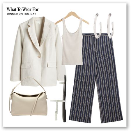 Striped trousers for summer ☀️

Massimo ditti, navy pants, white leather bag, sandals, linen blazer, holiday outfit 

#LTKstyletip #LTKeurope #LTKsummer