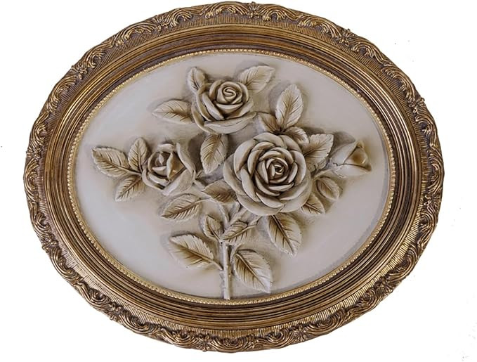 S-MANTIS Vintage Wall Sculpture,Antique Pediment,Hallway Wall Art,Hand Painted Flower Wall Decora... | Amazon (US)