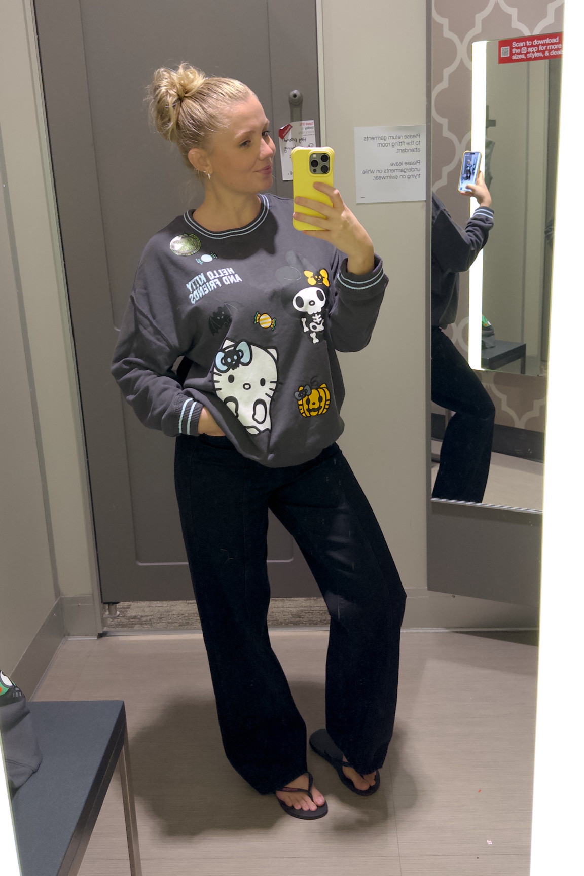 Hello Kitty Halloween Sweater 🎃 I’m wearing a size XL to fit more oversized 

#LTKFallSale #LTKSeasonal #LTKNYFW