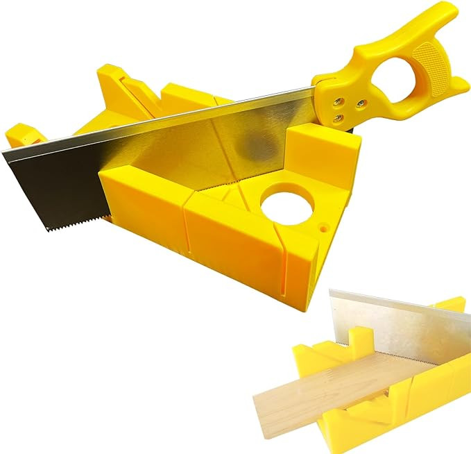 Mitre Box and Saw Set for Crafting,12 Inch Mitre Box with 14 Inch Back Saw,Reinforced Steel Back ... | Amazon (US)