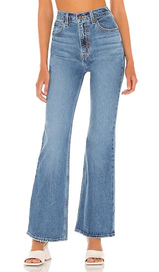 70s High Rise Flare Jean in Sonoma Walks | Revolve Clothing (Global)