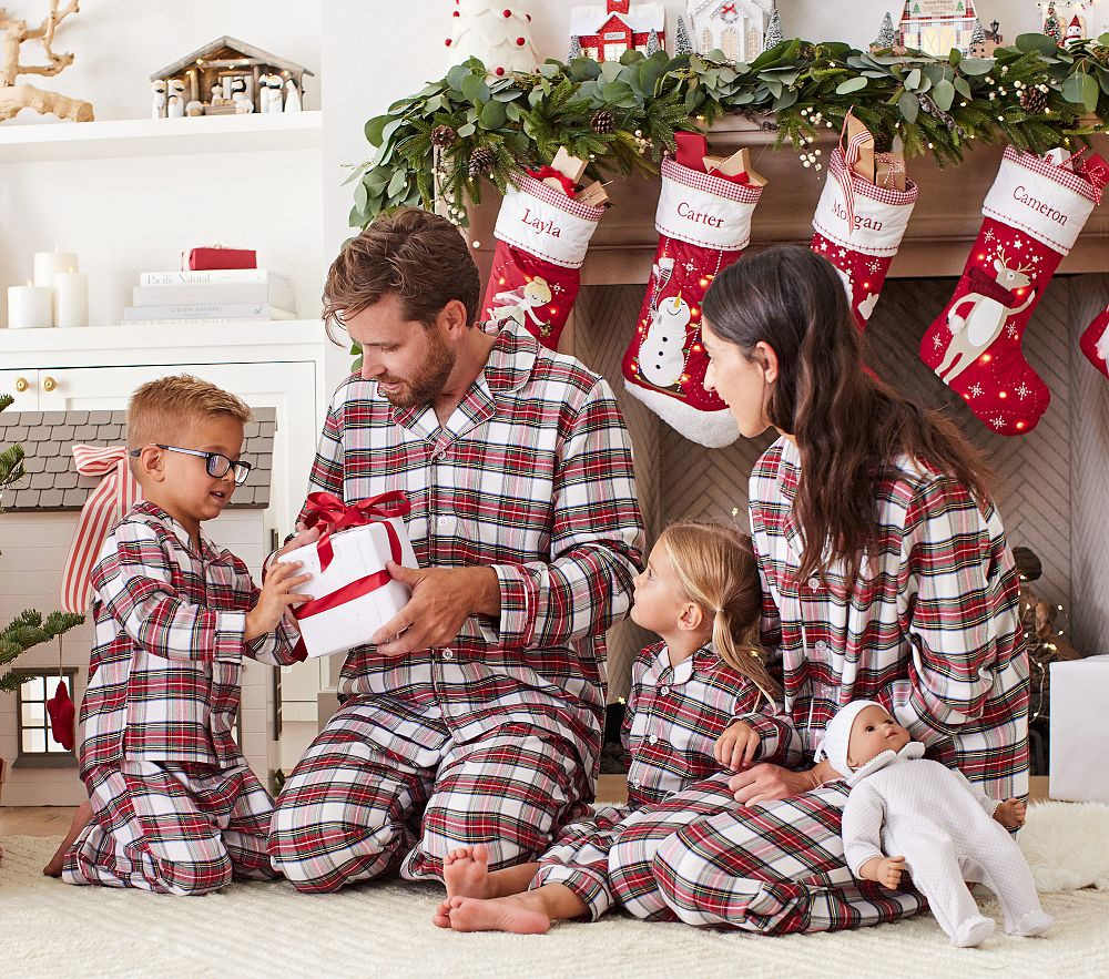 Stewart Plaid Family Pajama Collection | Pottery Barn Kids