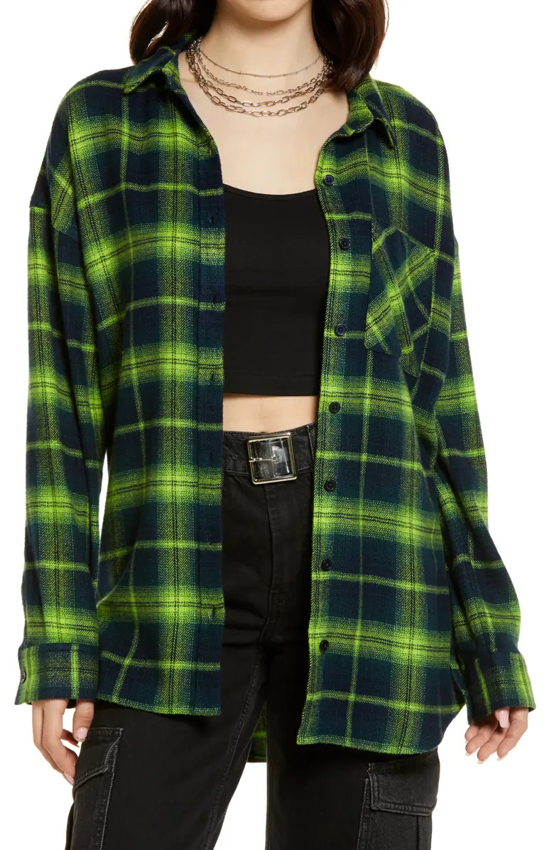 Boyfriend Plaid Button-Up Shirt | Nordstrom | Nordstrom