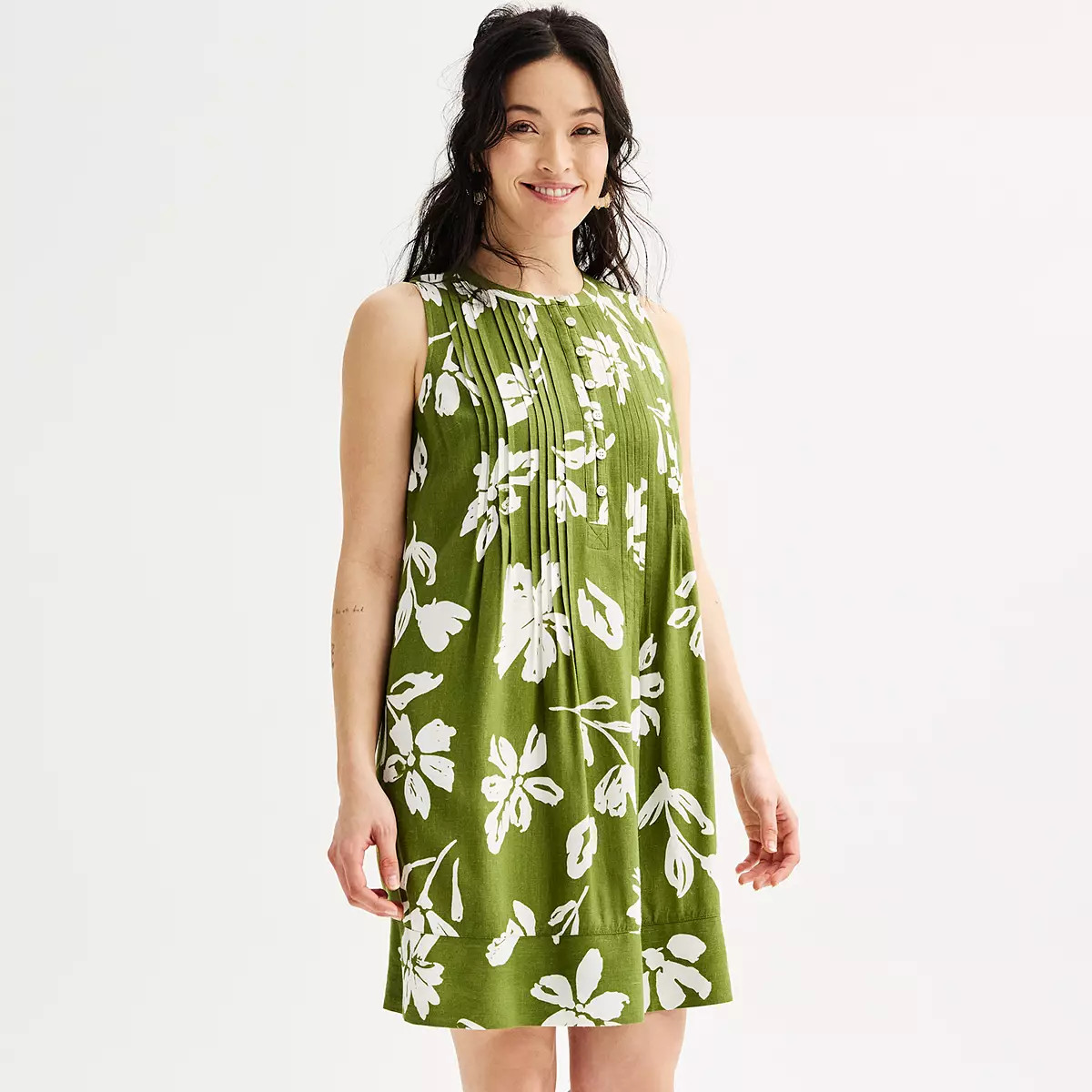 Petite Sonoma Goods For Life® Sleeveless Pintuck Dress | Kohl's