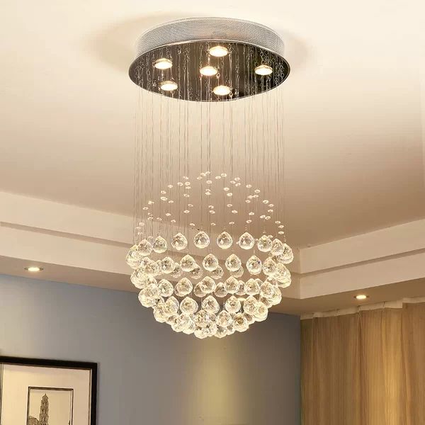 Mullaney 6 - Light Unique / Statement Chandelier with Crystal Accents | Wayfair North America