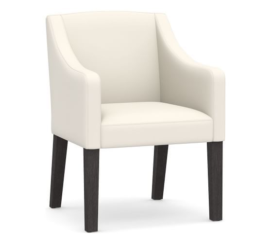PB Classic Slope Upholstered Dining Armchair | Pottery Barn (US)