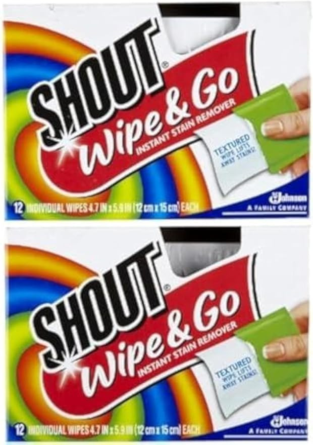 Shout Stain Remover Wipes, 12 Count (Pack of 2) | Amazon (US)