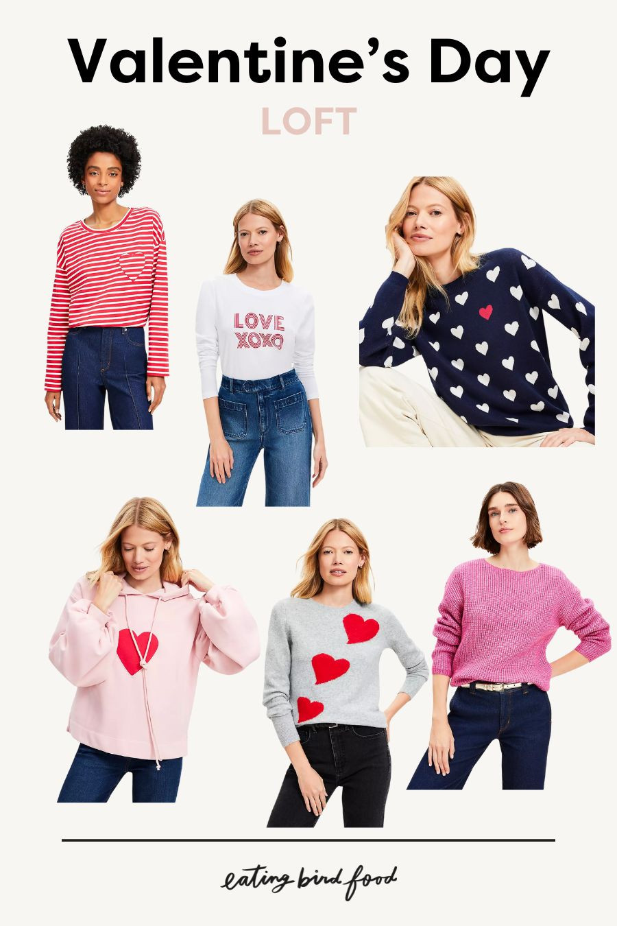 Get cozy and festive with LOFT’s Valentine’s Day collection! 💕 From playful hearts to bold pinks and reds, these sweaters and tops are perfect for spreading love all season long. 

 #ValentinesDayStyle #LOFTLove #HeartSweaters #ValentinesDayFashion #LTKSeasonal #LTKSaleAlert #LTKStyleTip