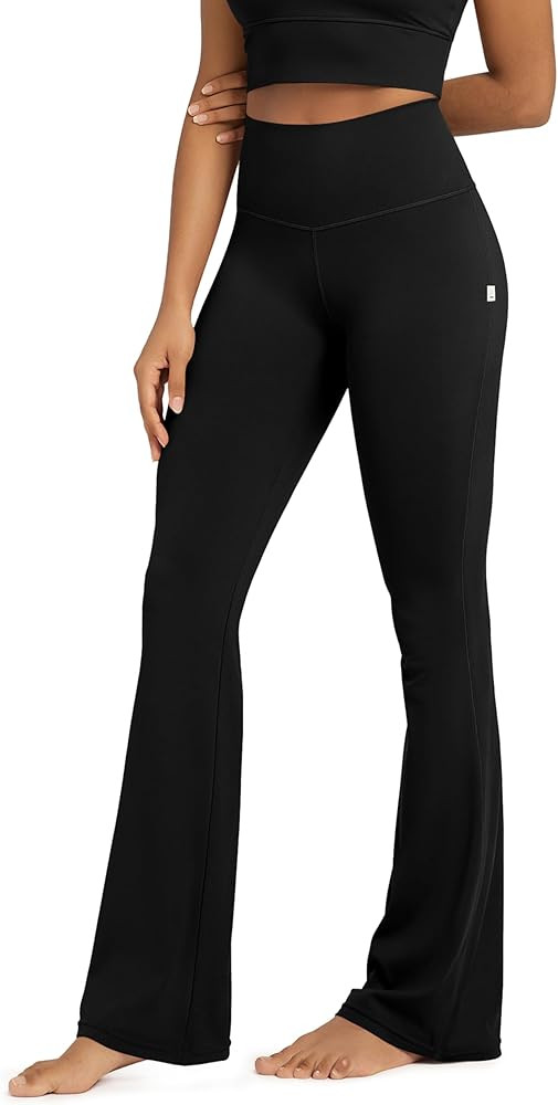 ODODOS Women's Powerful Tummy Control Flared Yoga Pants 2.0 High Waist Workout Bootcut Leggings w... | Amazon (US)