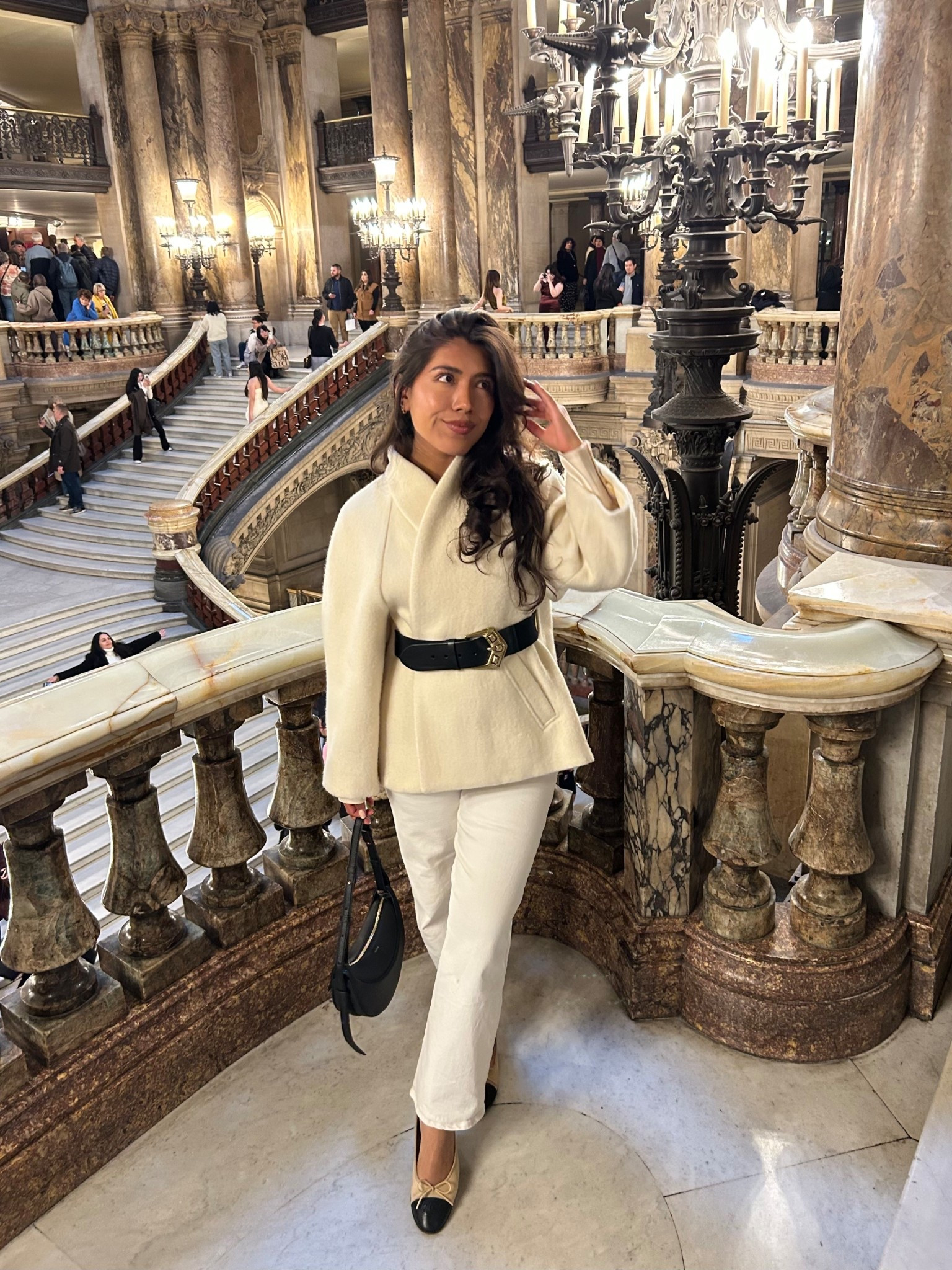 What I wore to the Palais Garnier 🤍 cape is from Ba&sh & bag is Polène 

#LTKHoliday #LTKSeasonal #LTKPetite