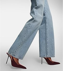 Slingback Stiletto Heels for Women Pointed Toe Slip On Patent Leather Pumps Backless Stretch Stra... | Amazon (US)