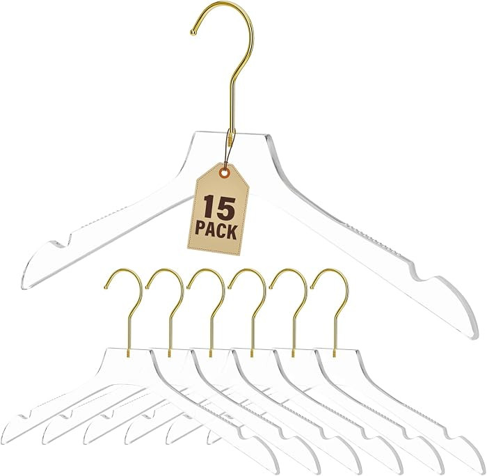 Acrylic Hangers 15 Pack, 15in Crystal Clear Heavy Duty | Amazon (US)