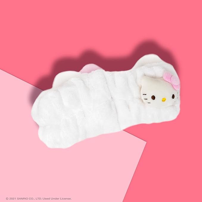 The Crème Shop Plush Spa Headband with Hello Kitty's Signature Bow (Pink) | Cruelty-Free & Vegan | Amazon (US)