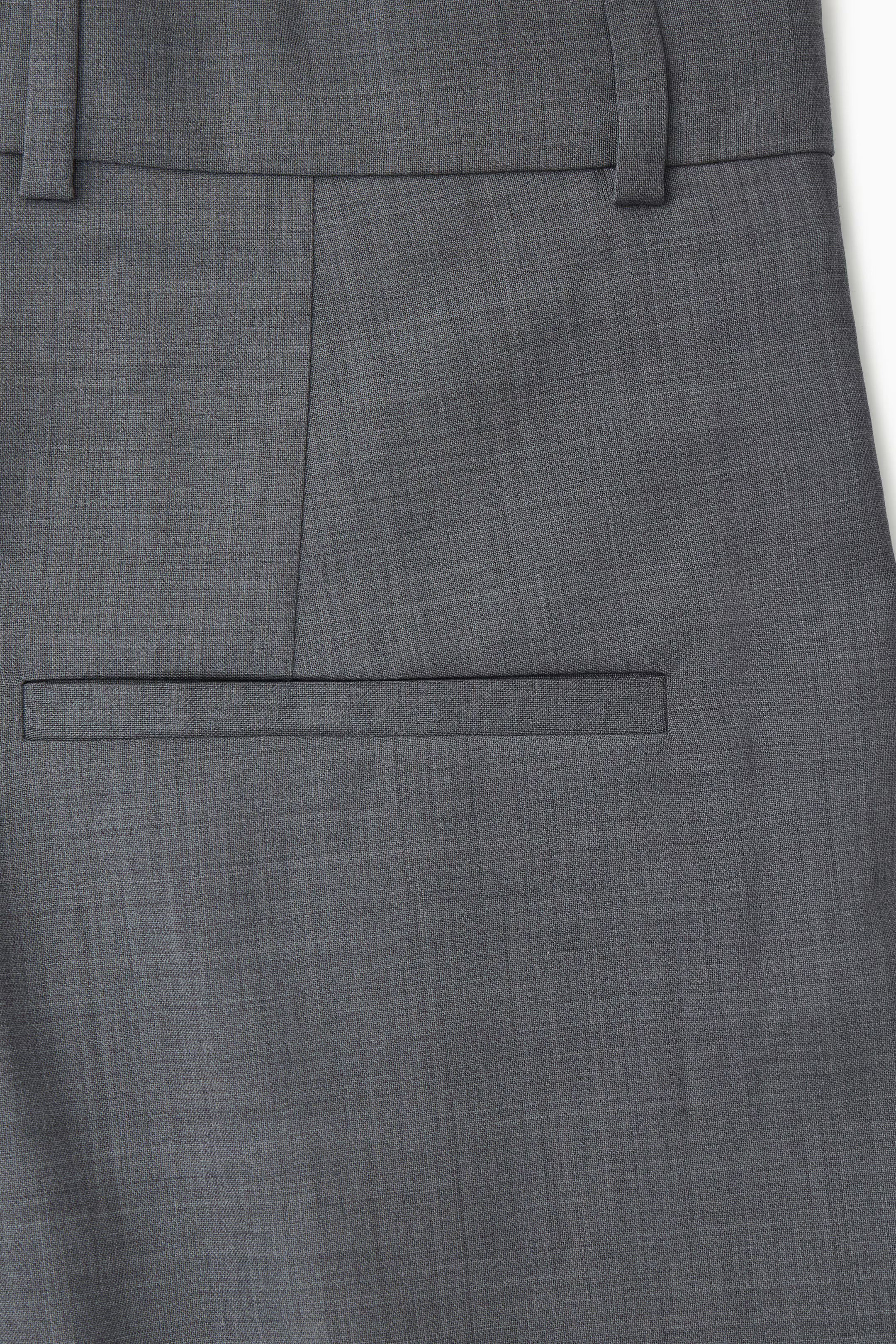 RELAXED TAILORED WOOL WIDE-LEG PANTS - GRAY MÉLANGE | COS US | COS (US)