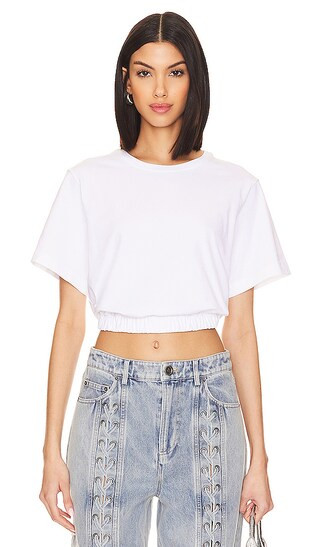 Jojo Cropped Tee in White | Revolve Clothing (Global)