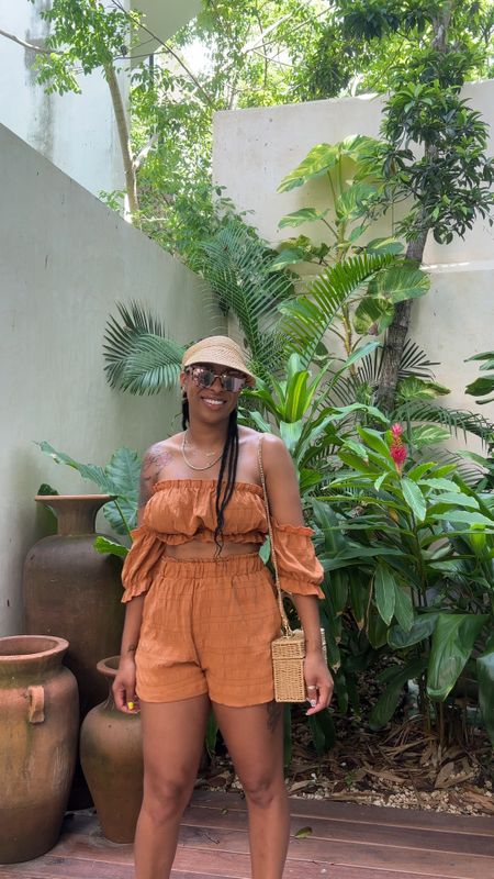 My Tulum Vacation fit. With the hot weather you can never go wrong with a comfy two piece set. 
This material was lightweight and perfect for strolling around Mexico 
I’m in a size medium

#LTKSeasonal #LTKTravel #LTKStyleTip