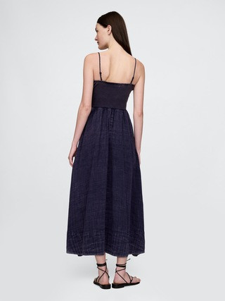 Crinkle Gauze Mixed Media Maxi Dress | Gap (US)