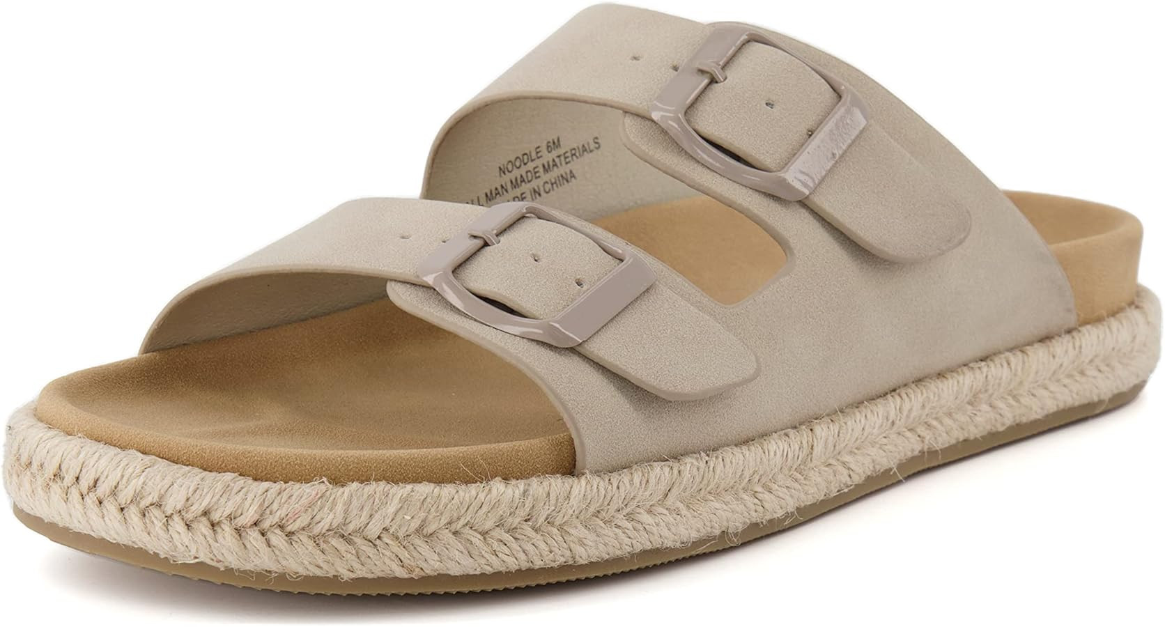 CUSHIONAIRE Women's Noodle Espadrille footbed sandal with +Comfort, Wide Widths Available | Amazon (US)