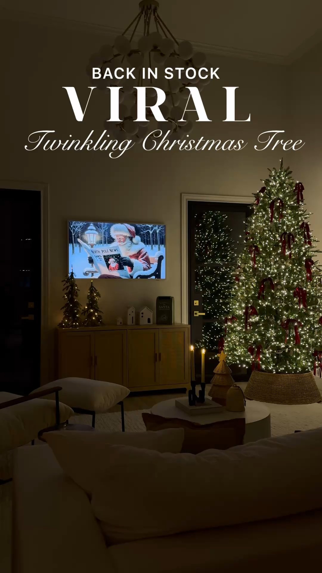 BACK IN STOCK!  The viral Grand Duchess twinkling Christmas tree is back in 3 sizes.  Mine is a 9ft.  When I say this is the prettiest tree I’ve ever owned I mean it!  Remote controlled with a timer.  Setup takes just a couple minutes and stores in a provided bag. 

#LTKHome #LTKSeasonal
