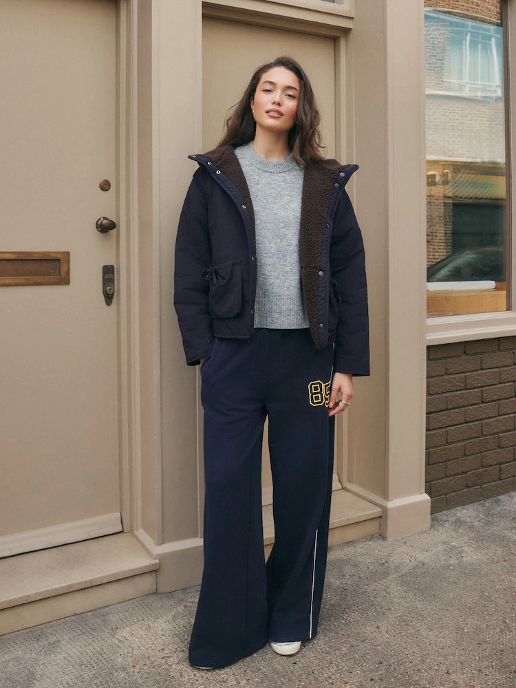Grey Crew Neck Knitted Jumper with Wool | Next US