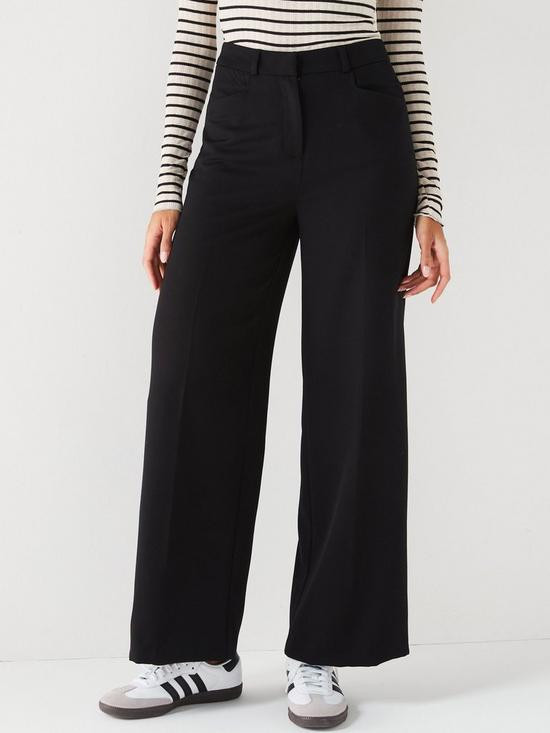 V by Very Wide Leg Trouser - Black | Very (UK)