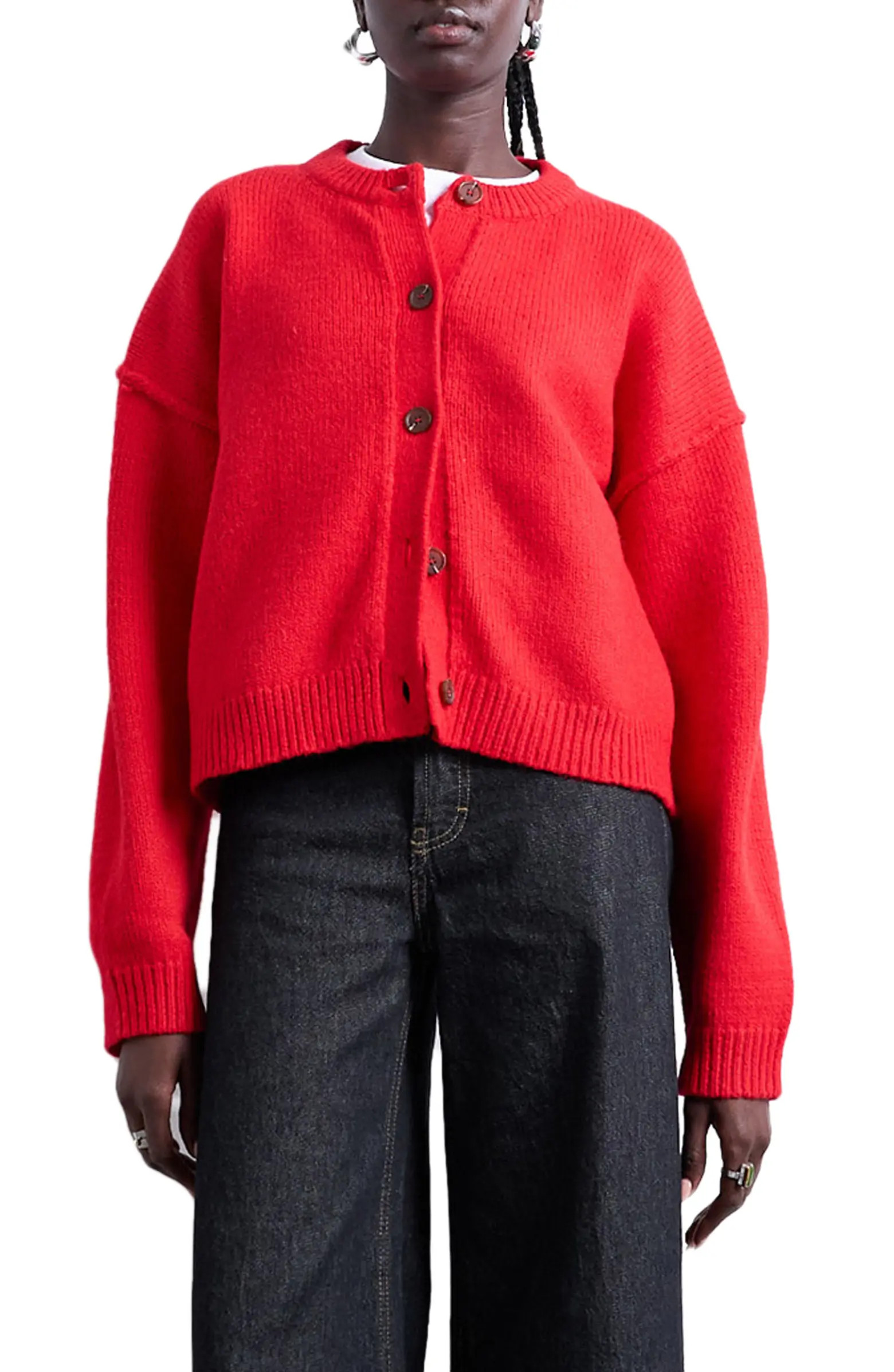 Exposed Seam Relaxed Fit Cardigan | Nordstrom