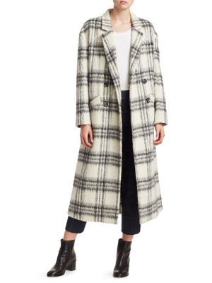 Maya Plaid Wool-Blend Boxy Coat | Saks Fifth Avenue (CA)