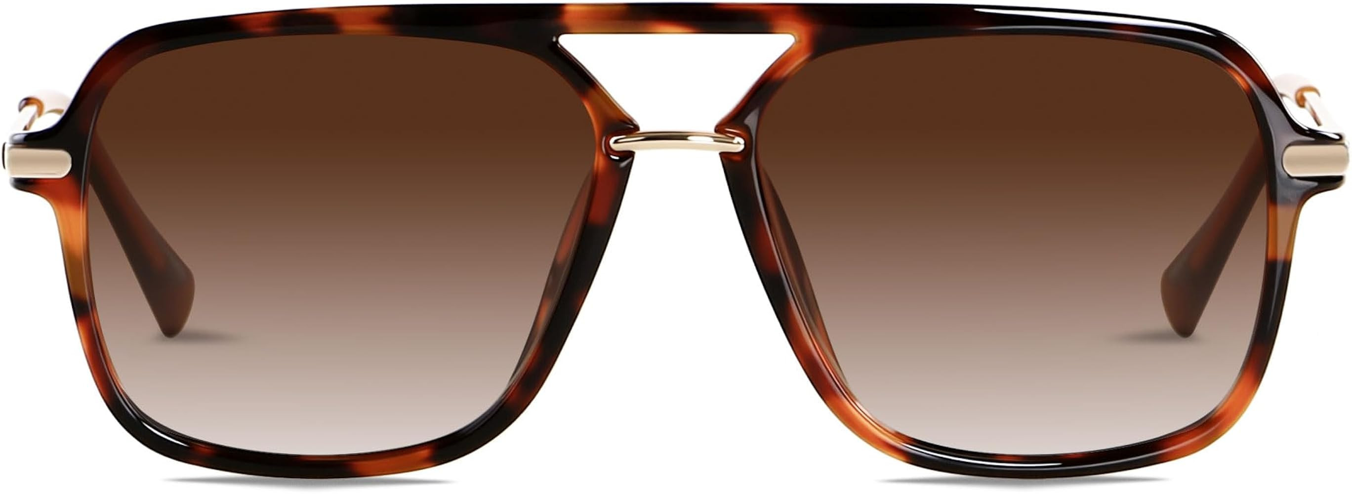 ANDWOOD Retro Square Sunglasses for Women Men Polarized Trendy Aviator 90s Pilot Shades | Amazon (US)