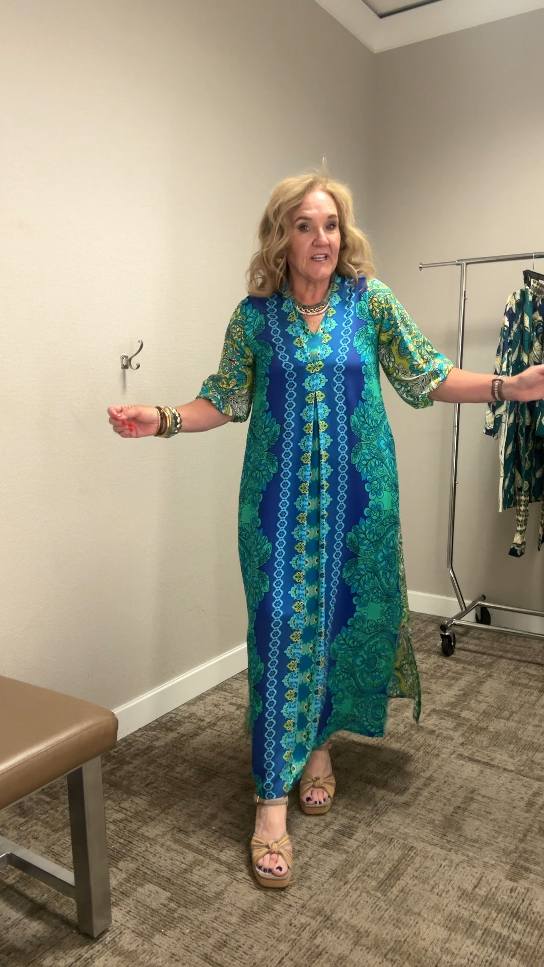 Johnny Was gorgeous silk dress. I did size down to a small. 

Wedding guest dress  cruise wear resort wear 

#LTKTravel #LTKPetite #LTKOver40