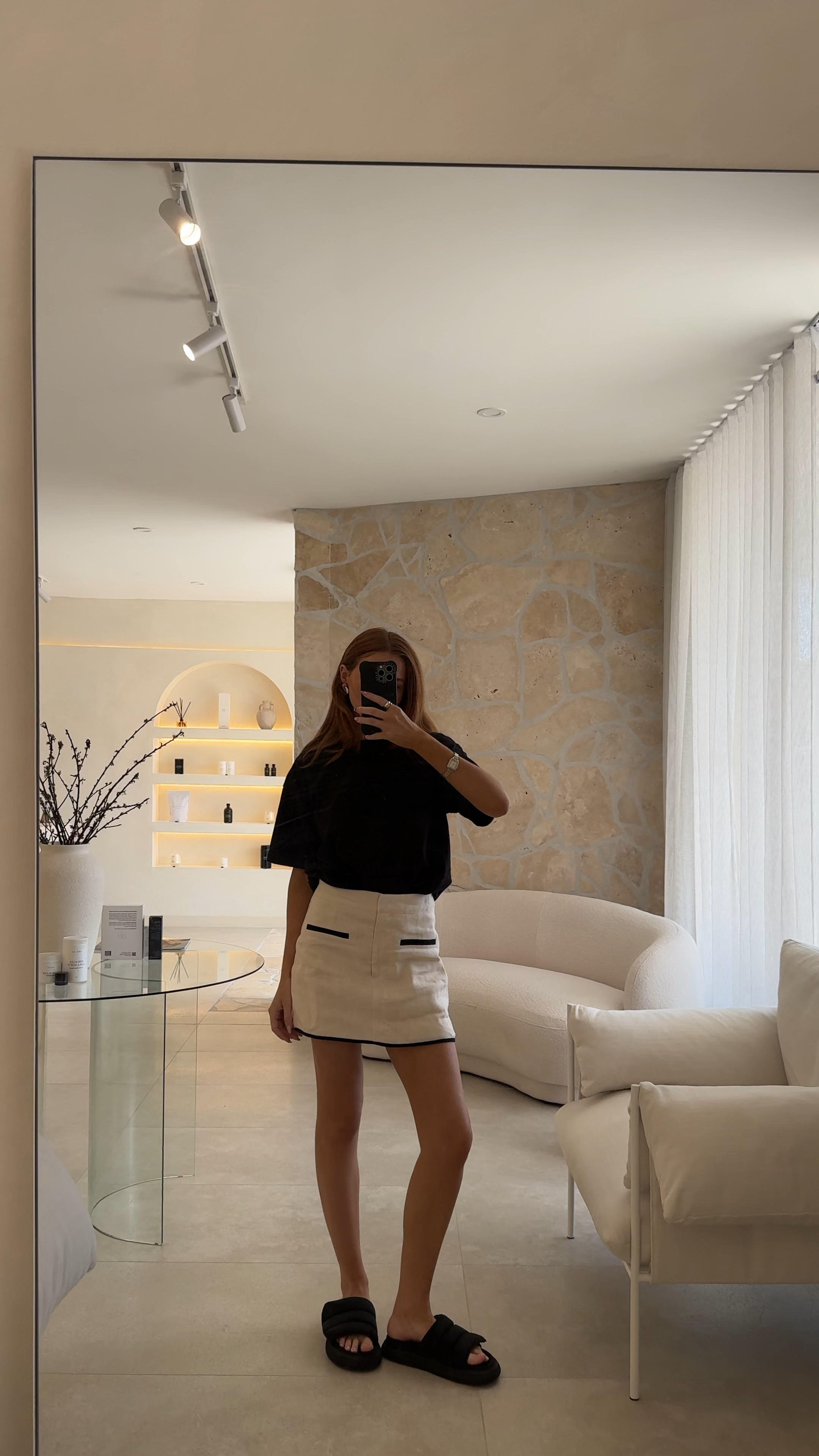 Wearing an 8 in top and skirt <3