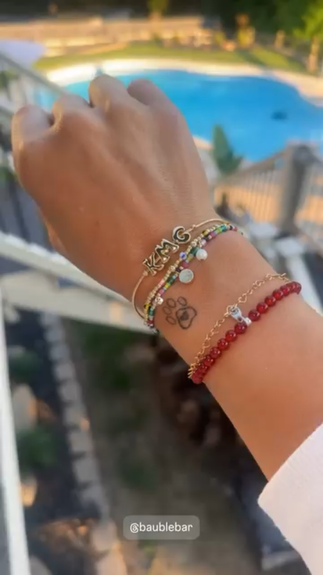 Custom name/ initial beaded 3 bracelets in one layered bracelet baublebar 

#LTKStyleTip