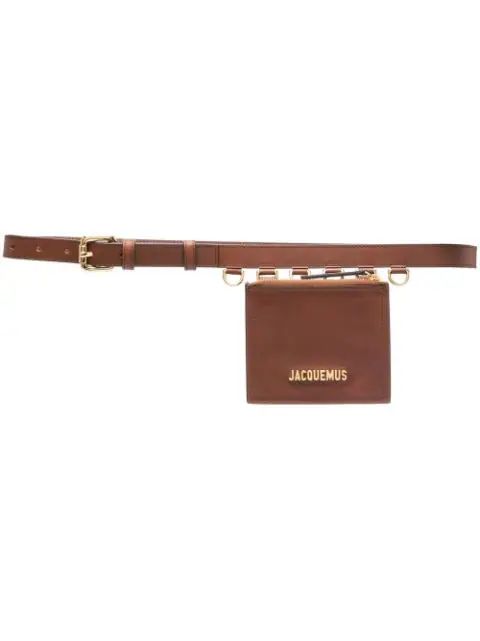 New SeasonJacquemuspouch-detail leather belt | Farfetch Global