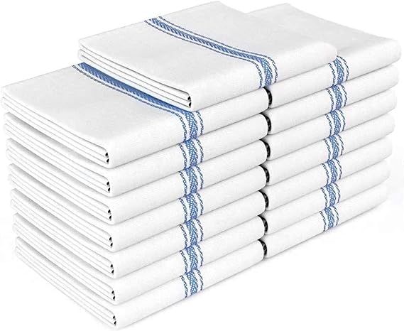Zeppoli Classic Kitchen Towels - 15 Pack - 14" x 25" - 100% Natural Cotton Kitchen Dish Towels - ... | Amazon (US)