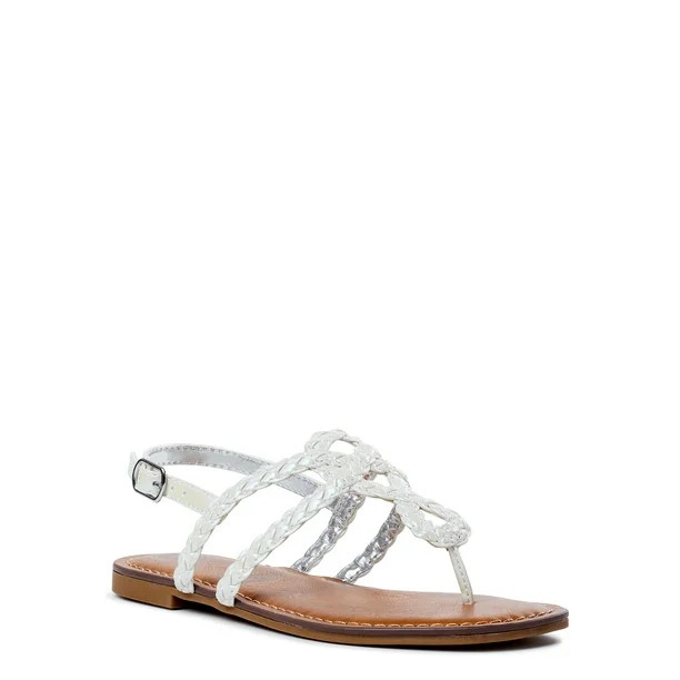 Wonder Nation Little & Big Girls Braid Sandal, Sizes 13-5 | Walmart (US)