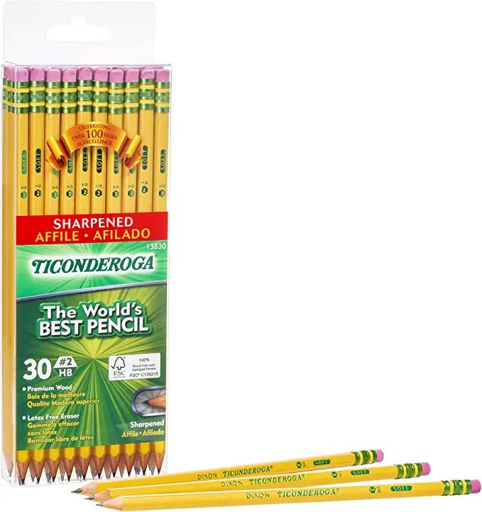 Pencils, Wood-Cased, Pre-Sharpened, Graphite #2 HB Soft, Yellow | Amazon (US)