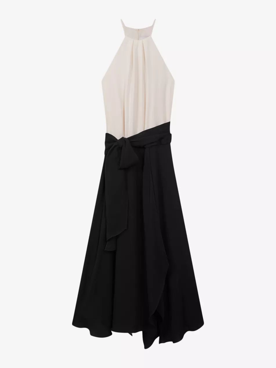 Natalia asymmetric-hem woven midi dress | Selfridges