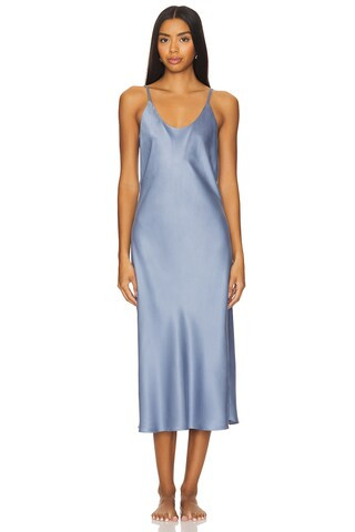 LUNYA Washable Silk Bias Slip Dress in Pastoral Blue from Revolve.com | Revolve Clothing (Global)
