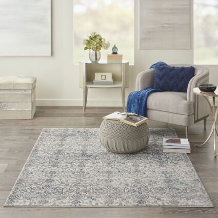 Beige & Blue Patterned Rug 220x160cm | TK Maxx