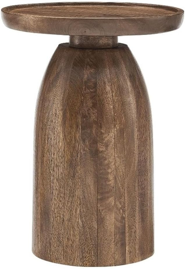 Modway Holloway Solid Mango Wood Side End Table in Walnut – Contemporary Wooden Accent Table fo... | Amazon (US)