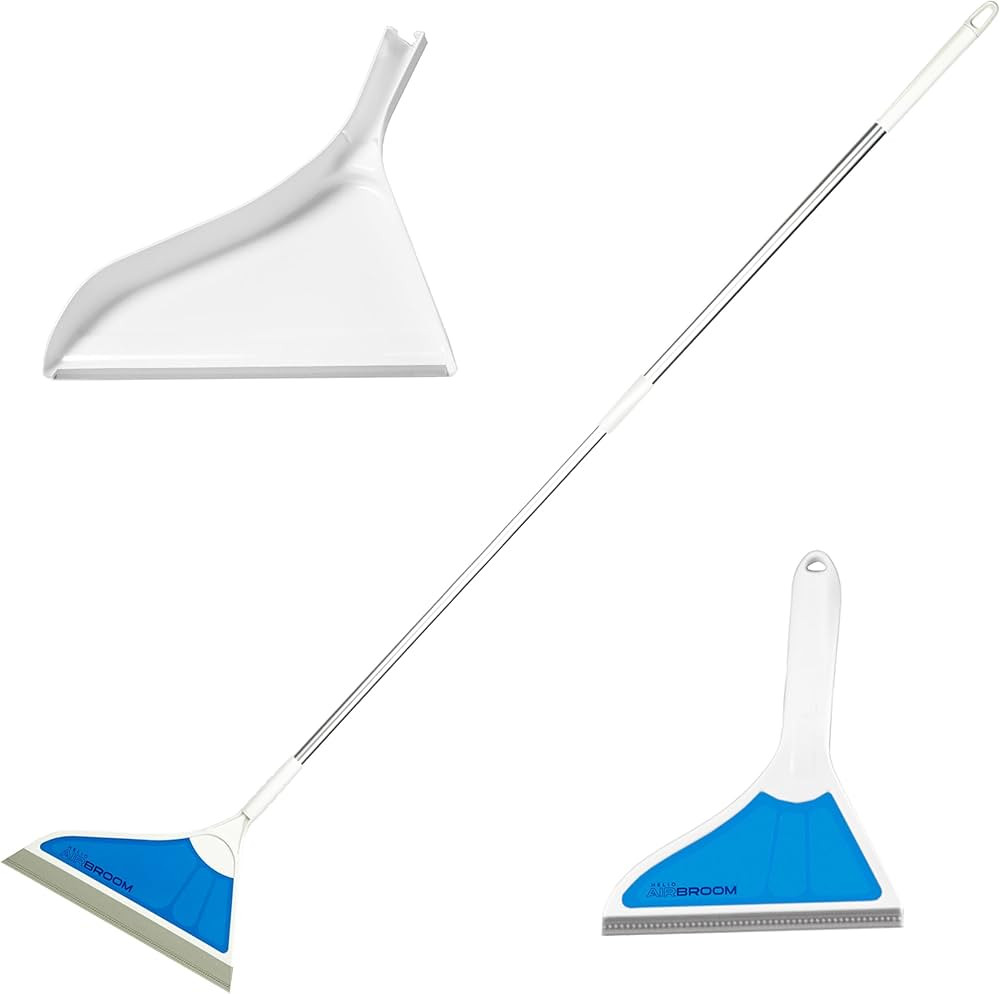 Helio AirBroom 3 Piece Kit All Surface Sweeper and Squeegee for Wet and Dry Cleaning Dust, Dirt, ... | Amazon (US)