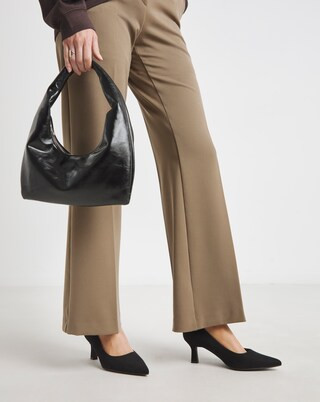 Heavenly Soles Kirsten Pointed Toe Kitten Heel Shoes - Wide Fit (E) | Simply Be | Simply Be (UK)